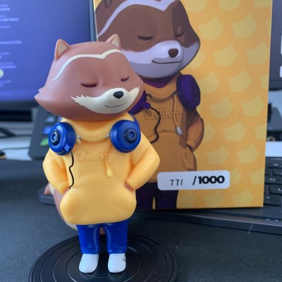 Chillhop Raccoon Figurine