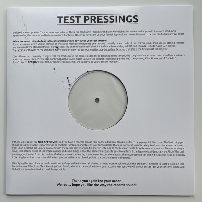 Vinyl Test Presings