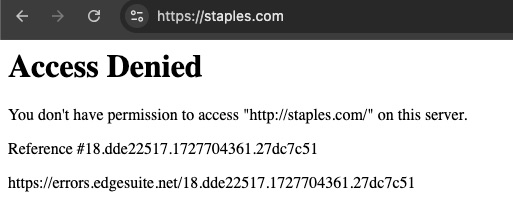 Don't be like staples.com